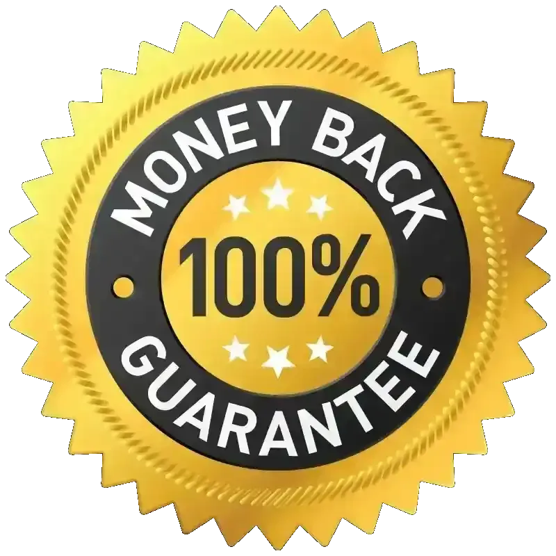 60-Day Money-Back Guarantee seal for Aquasculpt